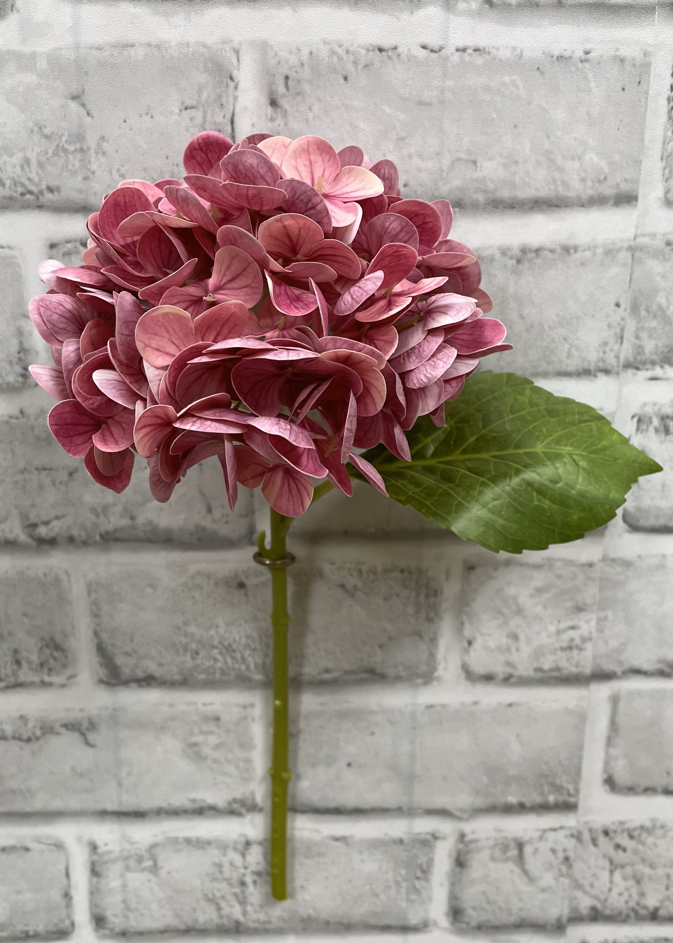 ITEM 01008 ROSE - 12" ROSE FRESH TOUCH HYDRANGEA STEM