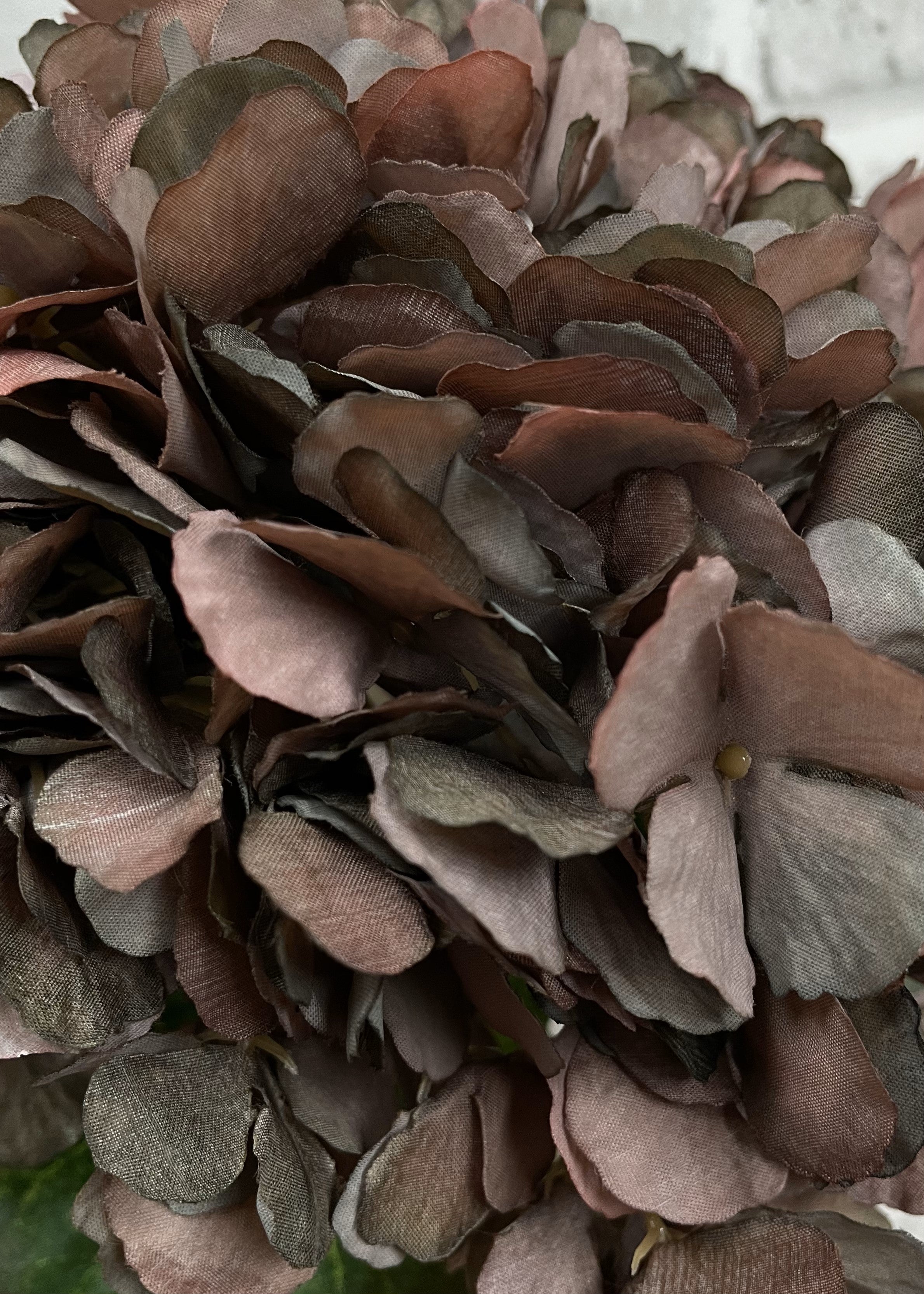 ITEM 01018 MV - 14" MAUVE HYDRANGEA BUNDLE - 3 PIECES PER BUNDLE