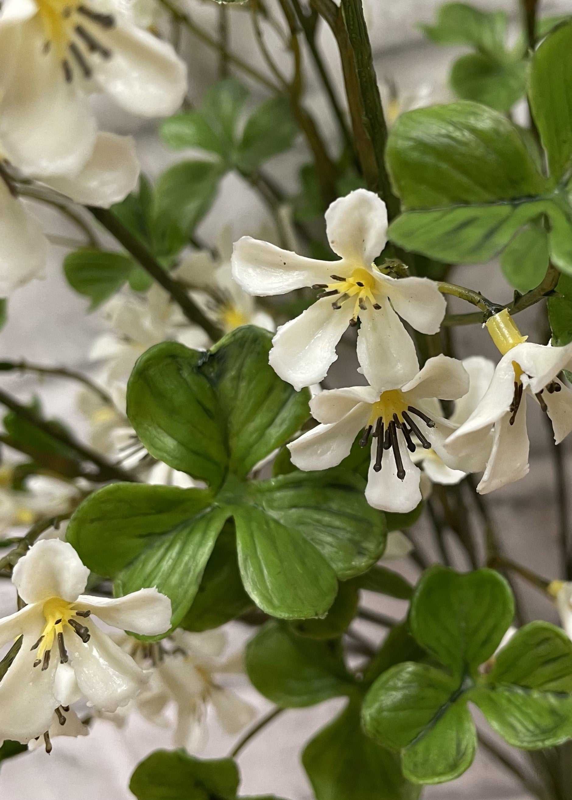 ITEM 10191 W - 21" WHITE OLIVE BLOSSOM BUSH
