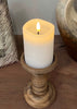 ITEM 1640W - 3"X4" WHITE 3D FLAME SMOOTH FINISH MELTING REALISTIC LED PILLAR WITH 6 HOUR TIMER