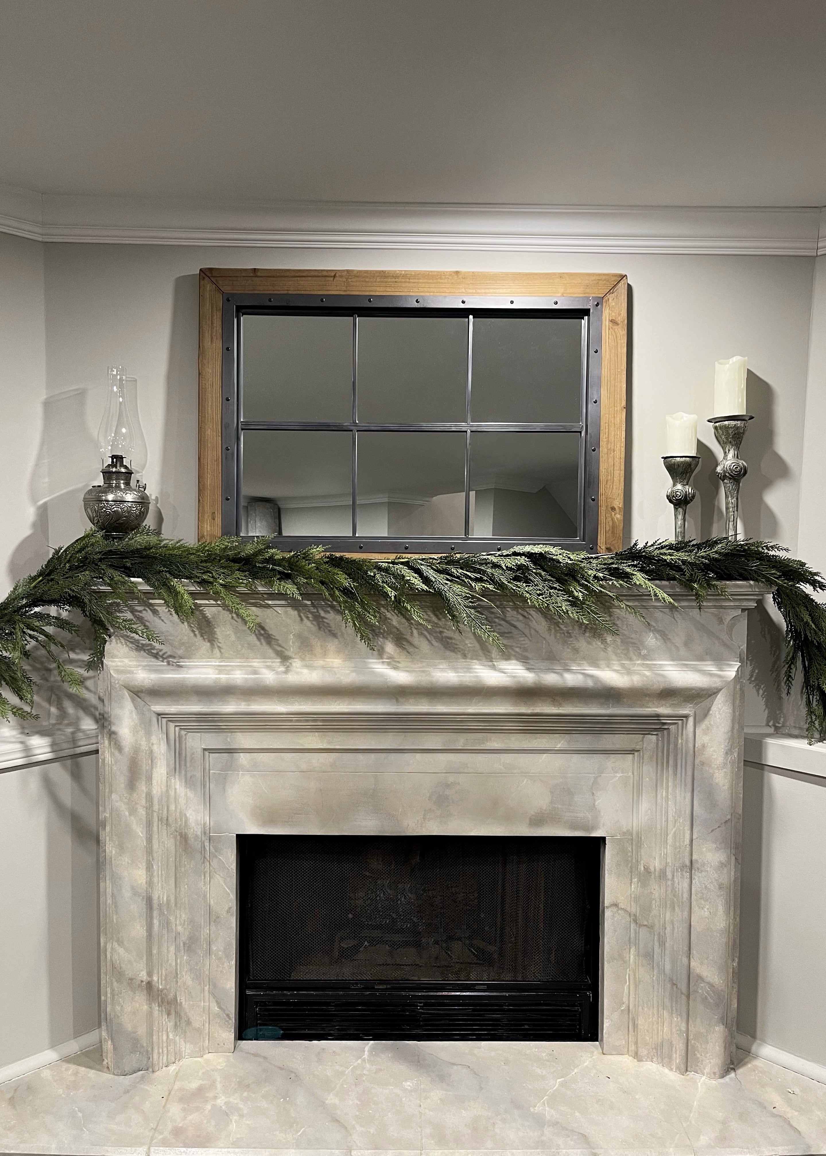ITEM 81701 - 110" FRESH TOUCH DARK GREEN SEQUOIA CYPRESS BANISTER GARLAND