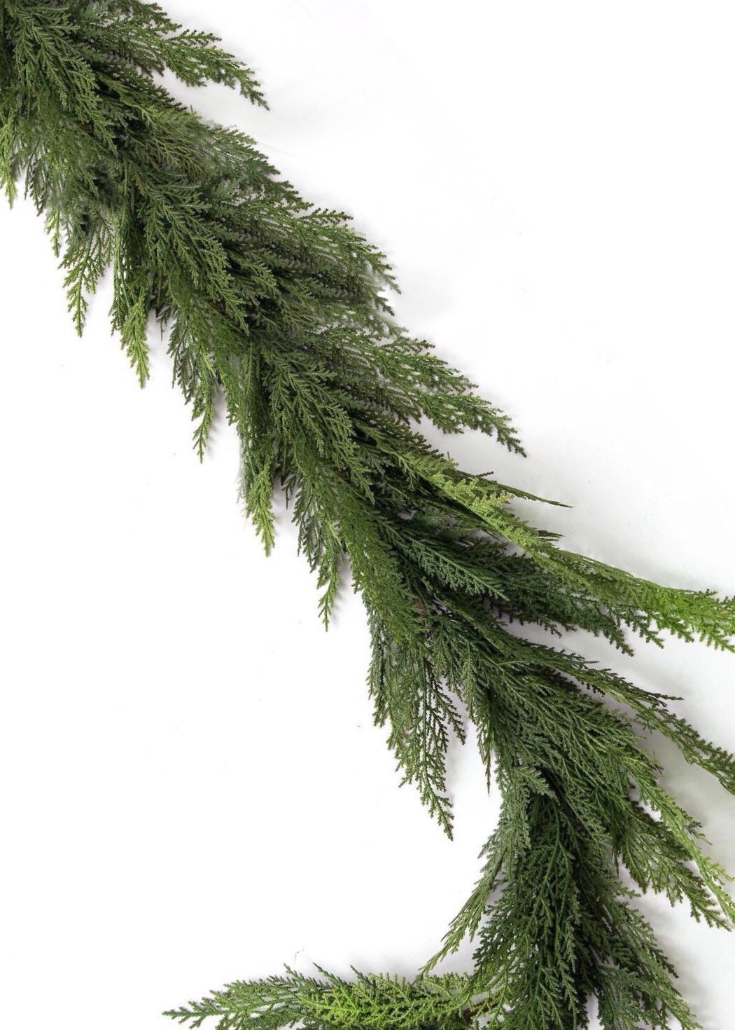 ITEM 81701 - 110" FRESH TOUCH DARK GREEN SEQUOIA CYPRESS BANISTER GARLAND