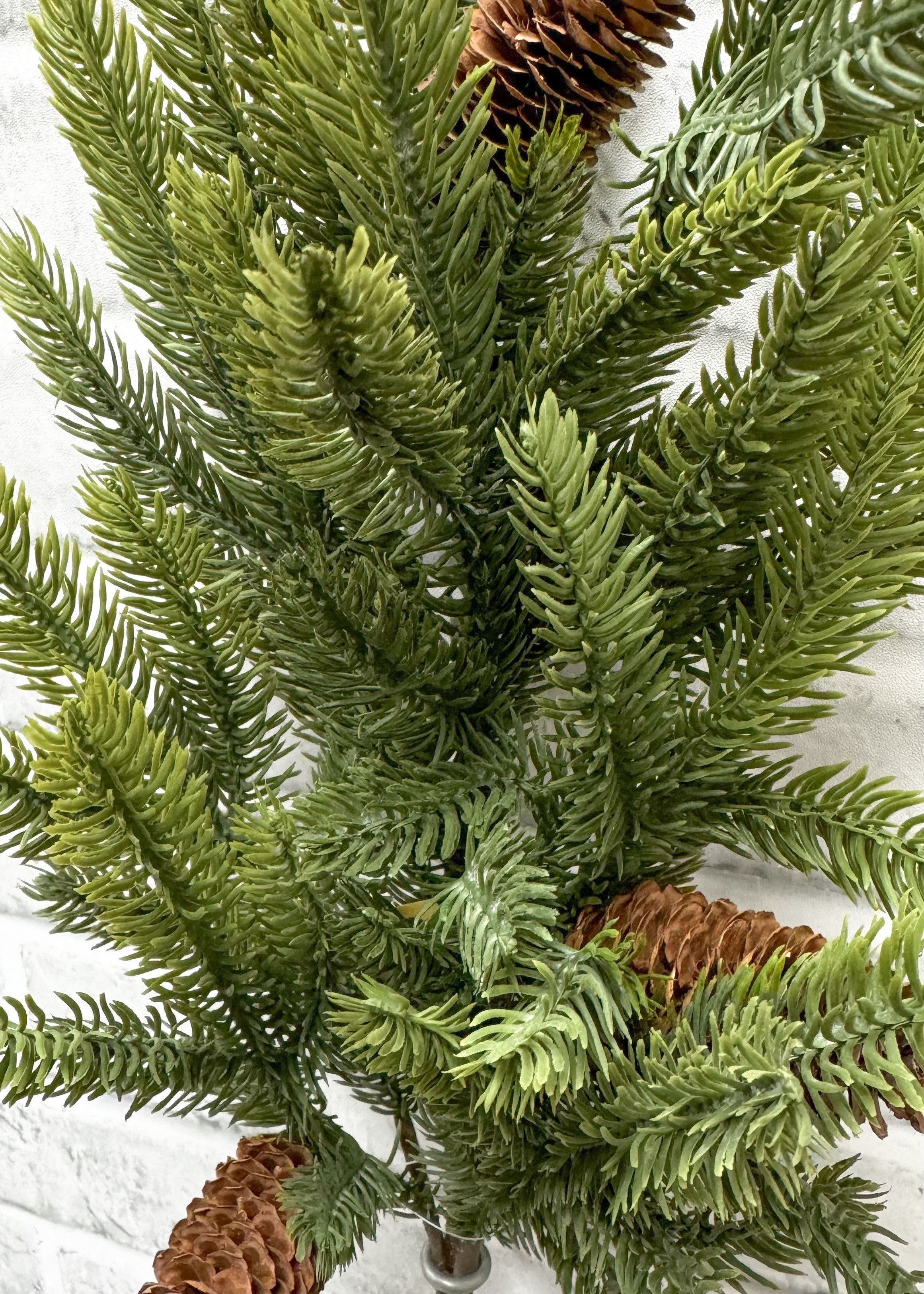 ITEM 81917 - 30.5"FRESH TOUCH SPRUCE SPRAY WITH NATURAL PINE CONES