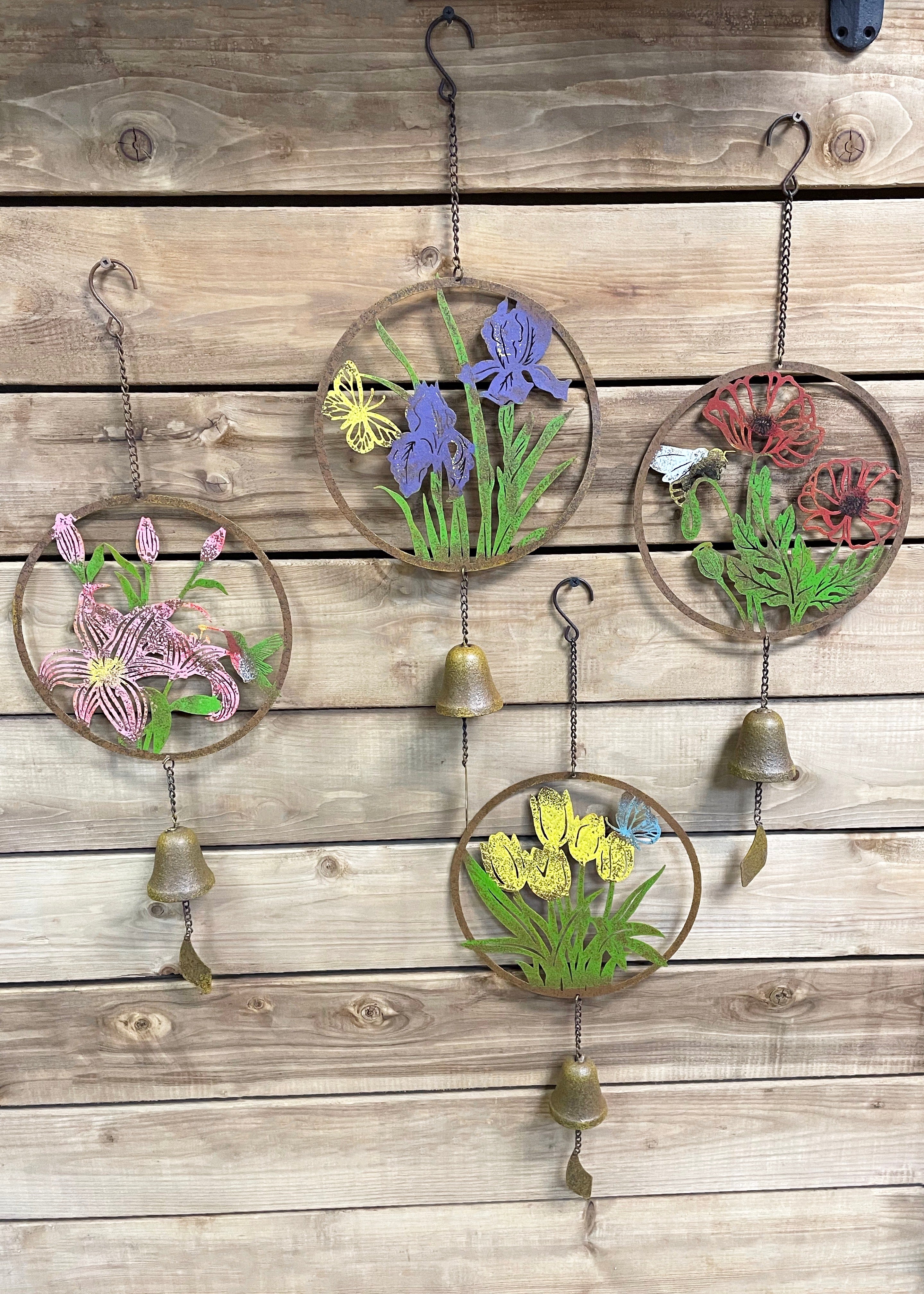 ITEM KOP 22641 - 9"X25" FLORAL BELL CHIME