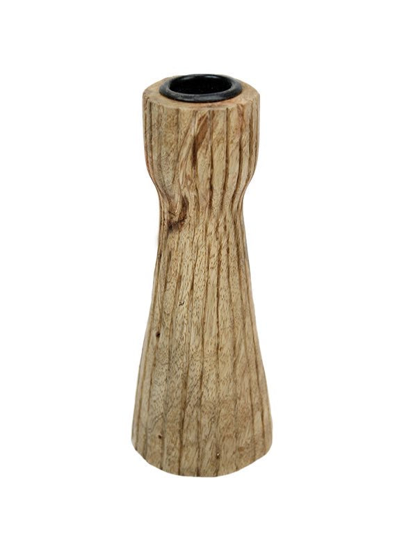 ITEM KOP 53408 - 2.5"X6" WOODEN TAPER CANDLE HOLDER