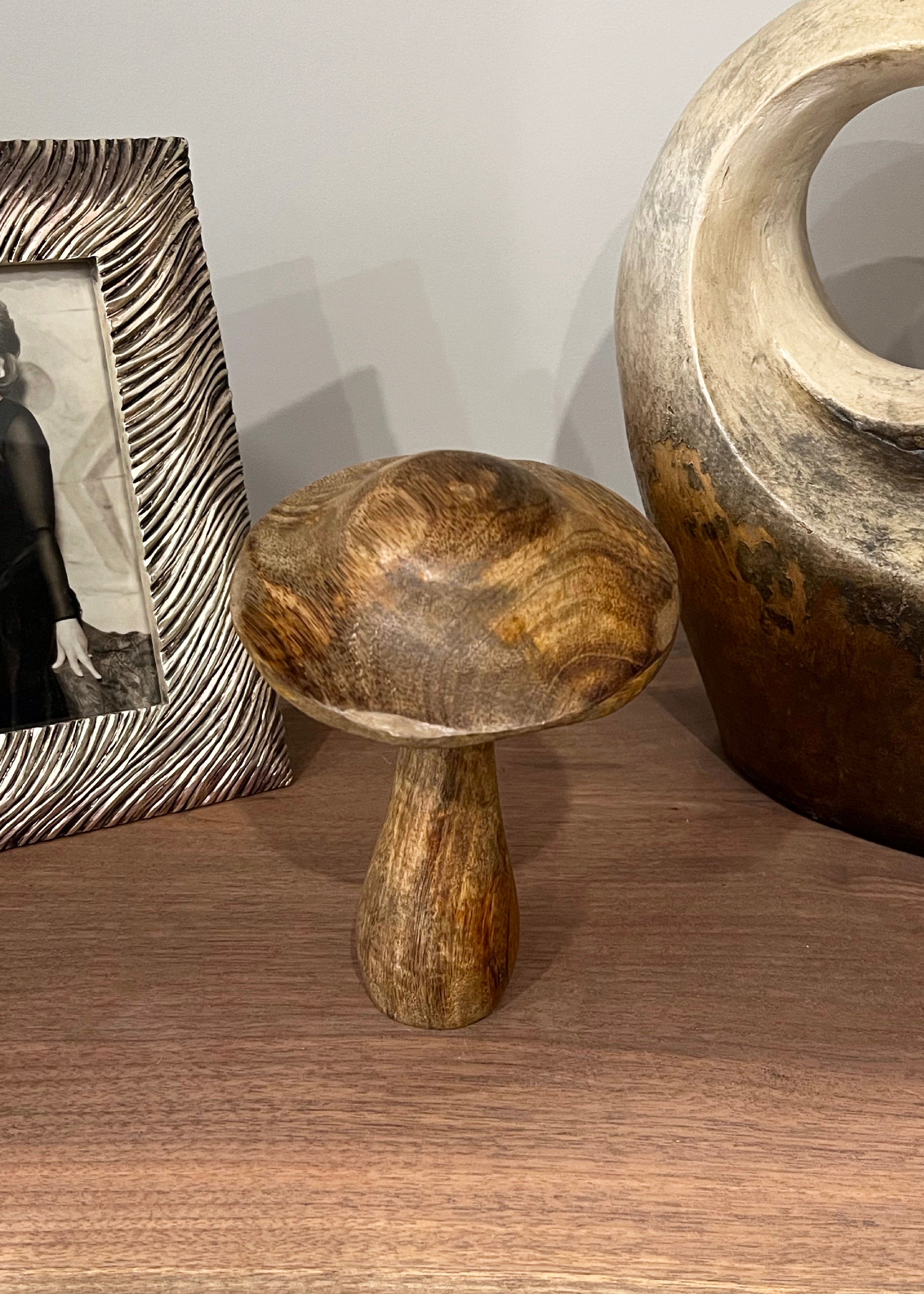 ITEM KOP 53605 - 7"H WOOD MUSHROOM