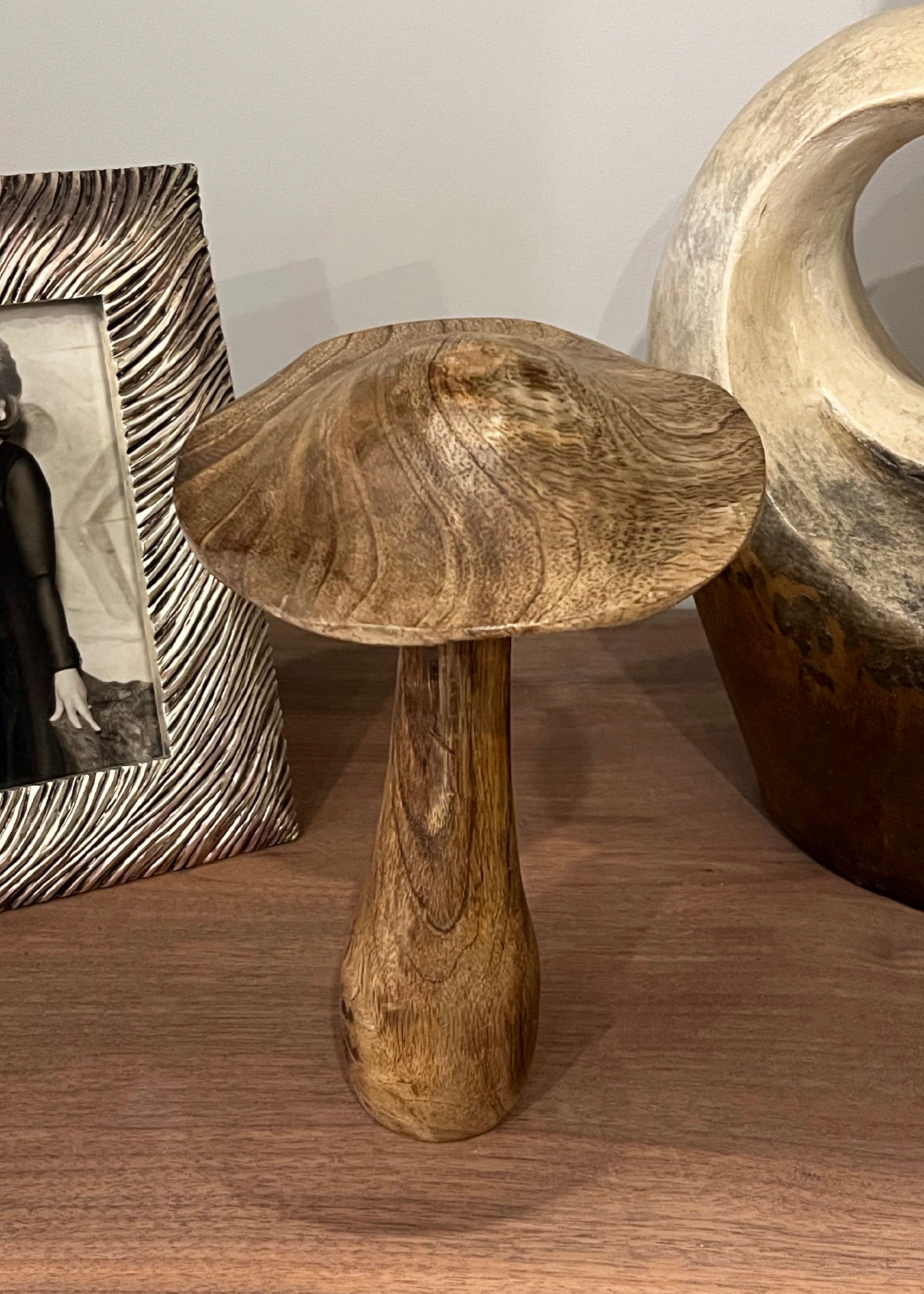 ITEM KOP 53606 - 9.5"H WOOD MUSHROOM