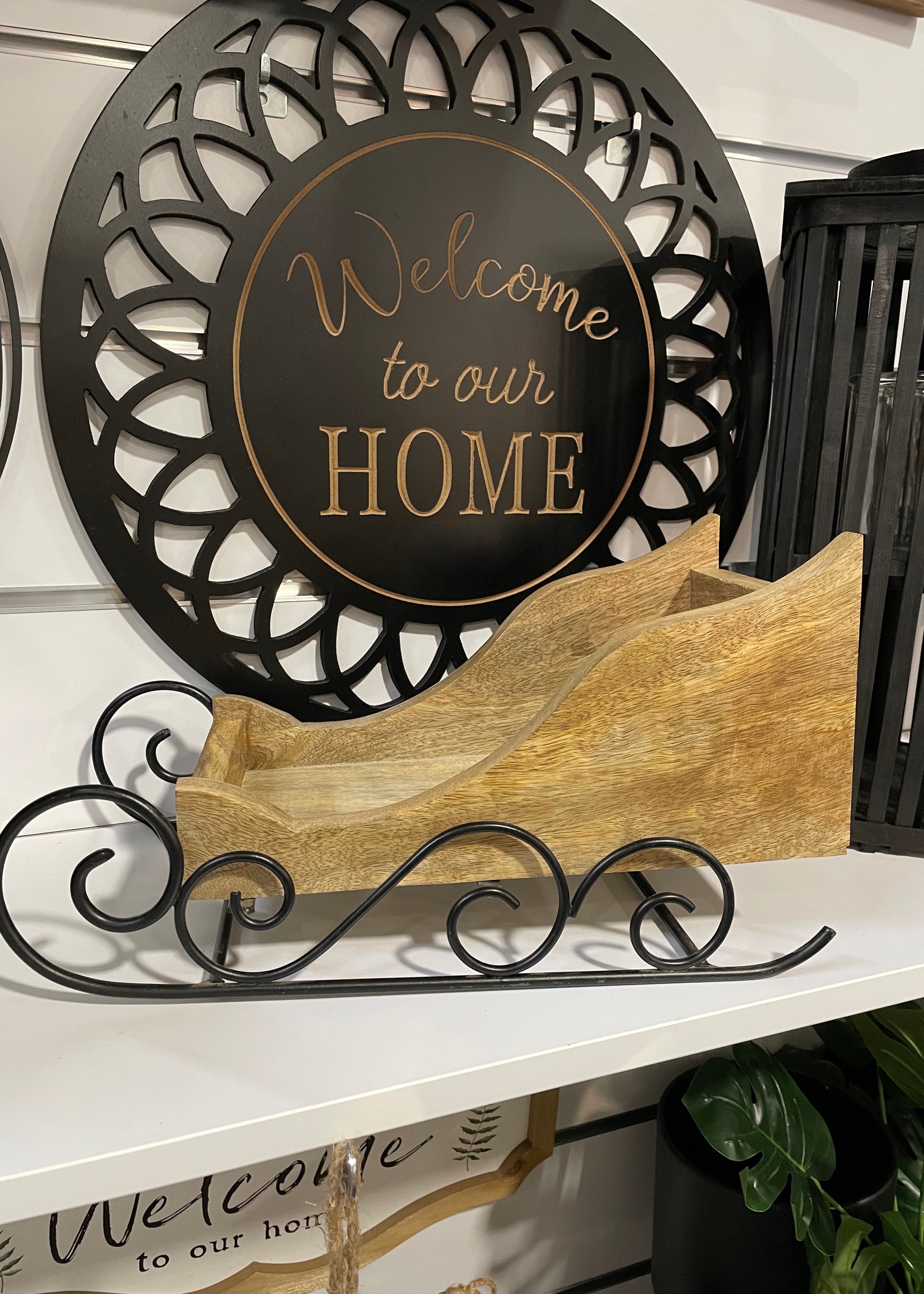 ITEM KOP 84620 - 11.75"X7.5" WOODEN SLED WITH METAL