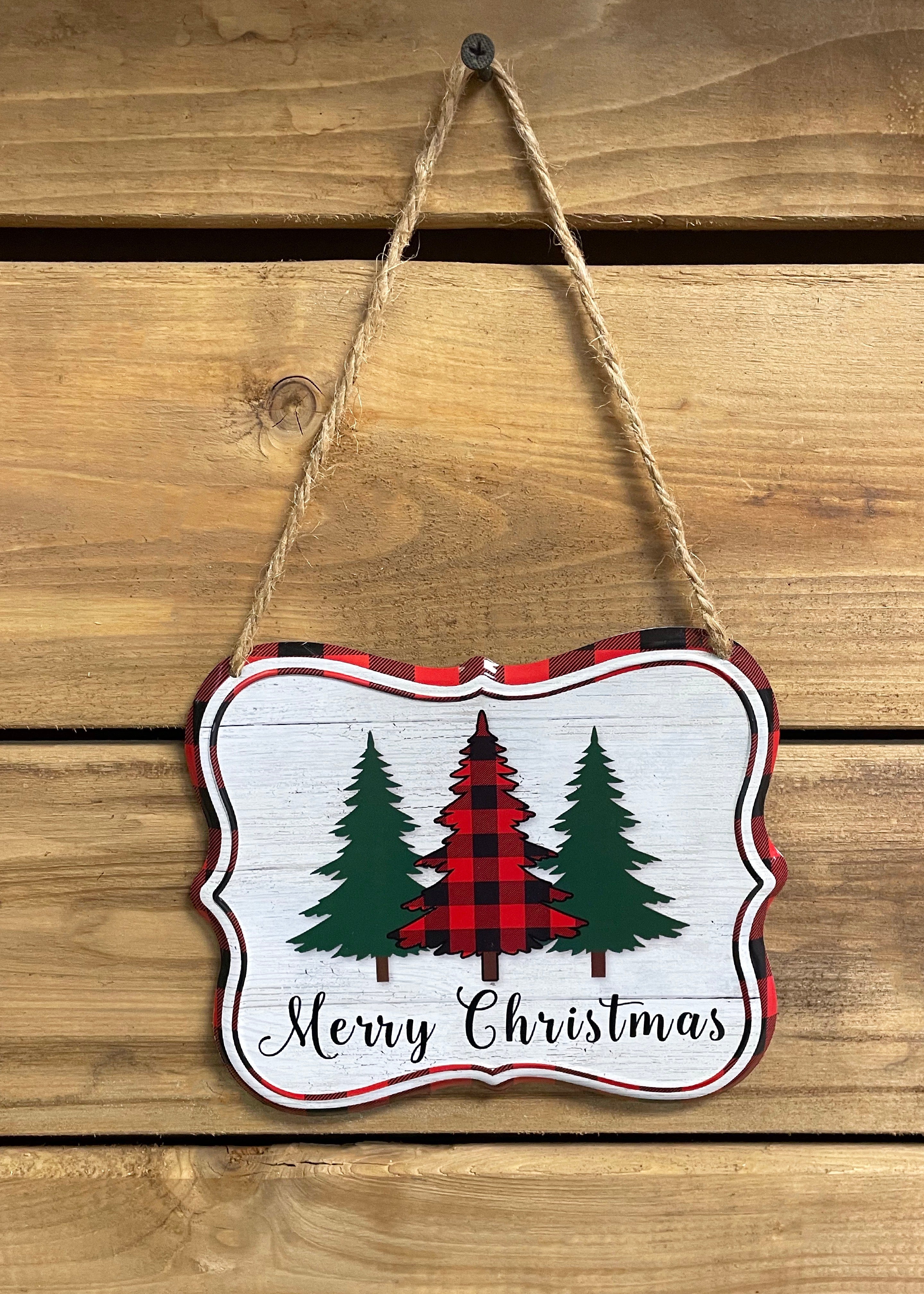 ITEM XC6254 - 7"X6" FRESH CUT CHRISTMAS TREE SIGN