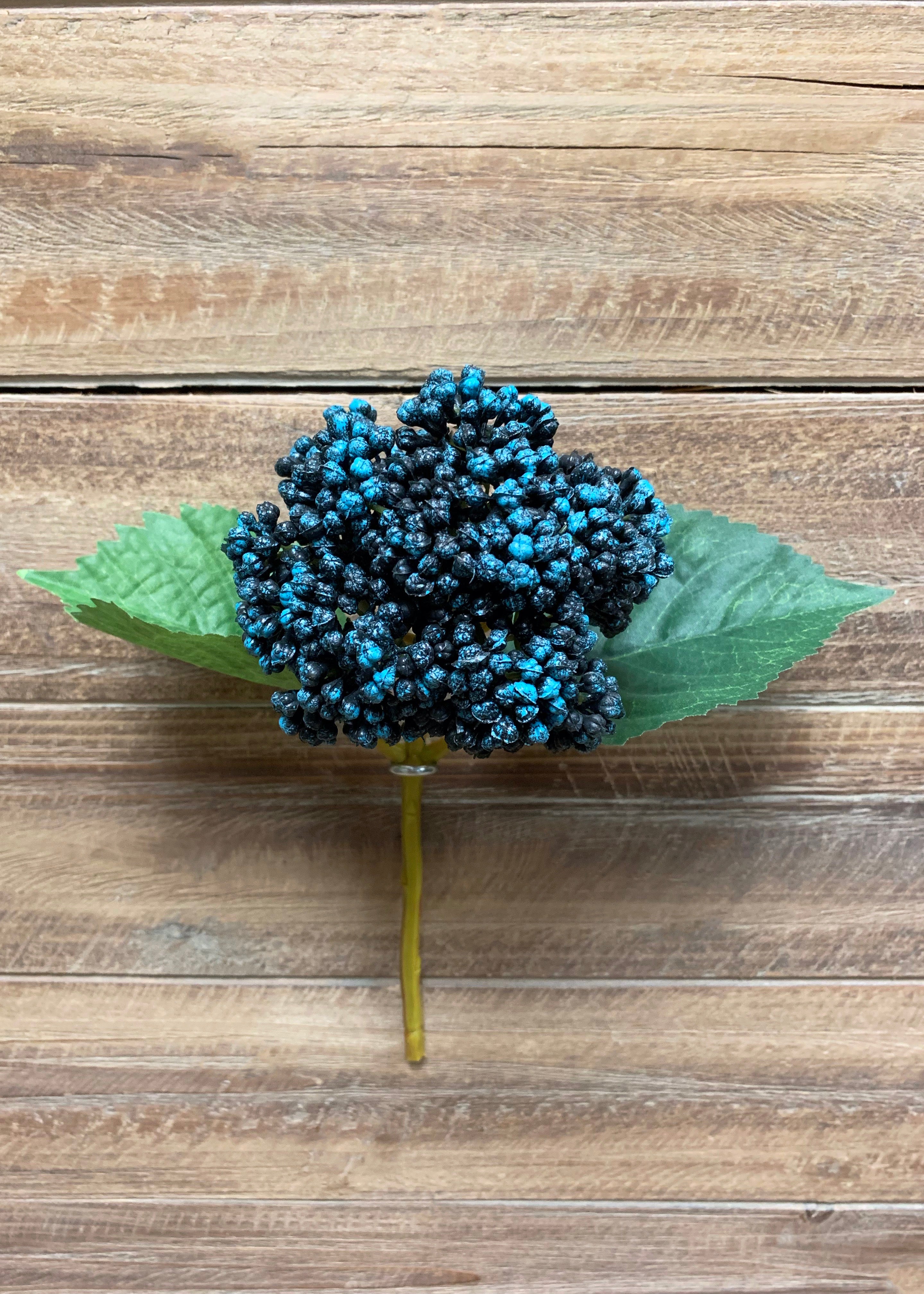 ITEM 10169 BL - 10" BLUE SEEDED HYDRANGEA STEM