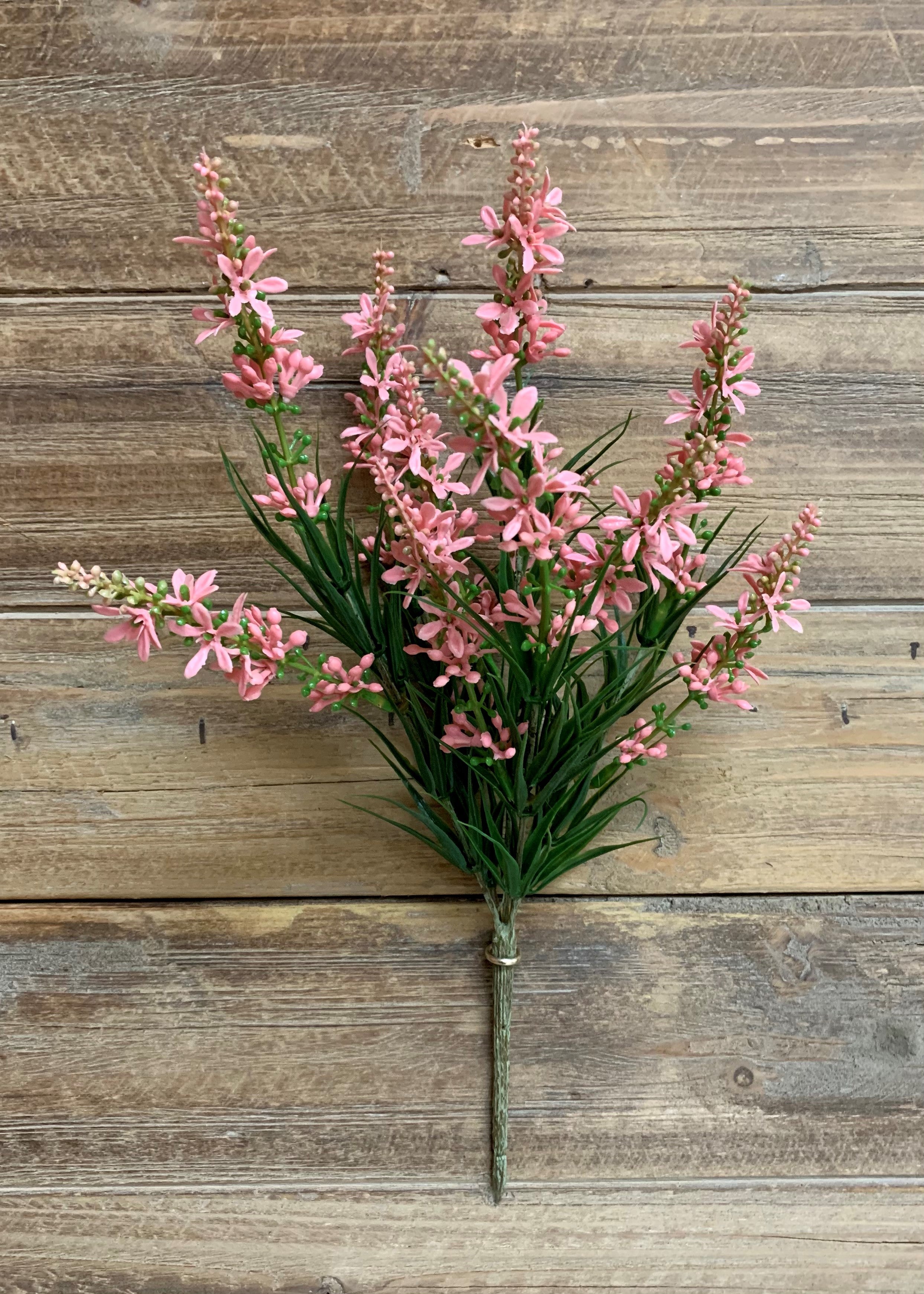 ITEM 11367 PK - 13" PINK SWEET VERONICA BUSH WITH 5 STEMS