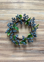 ITEM 12255 - 6" BLUEBERRY CANDLE WREATH
