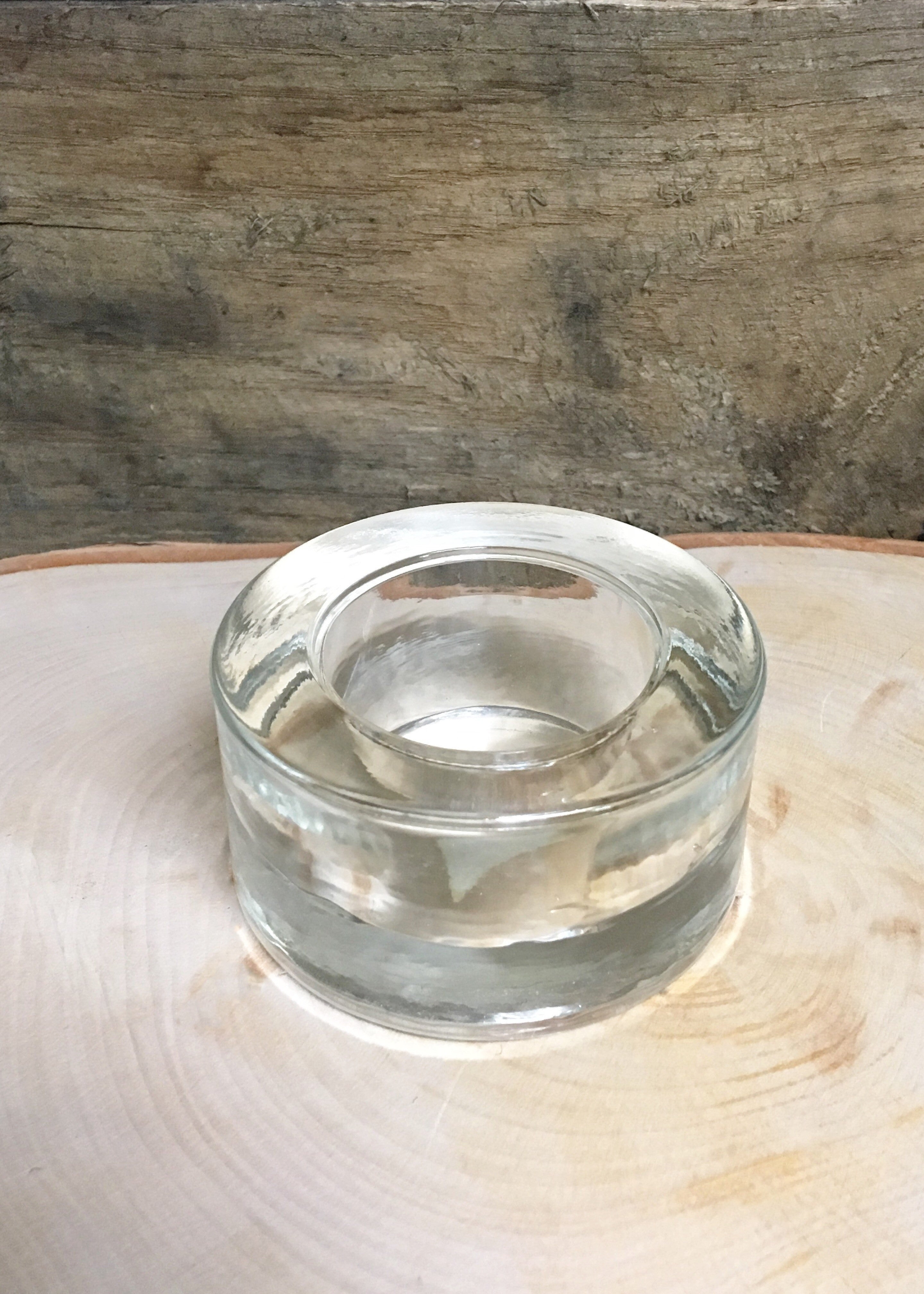 ITEM 6077 - HEAVY GLASS T-LITE HOLDER
