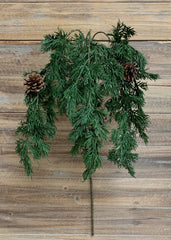 ITEM 81497 - 38" FRESH TOUCH CEDAR AND  CONE HANGING SPRAY