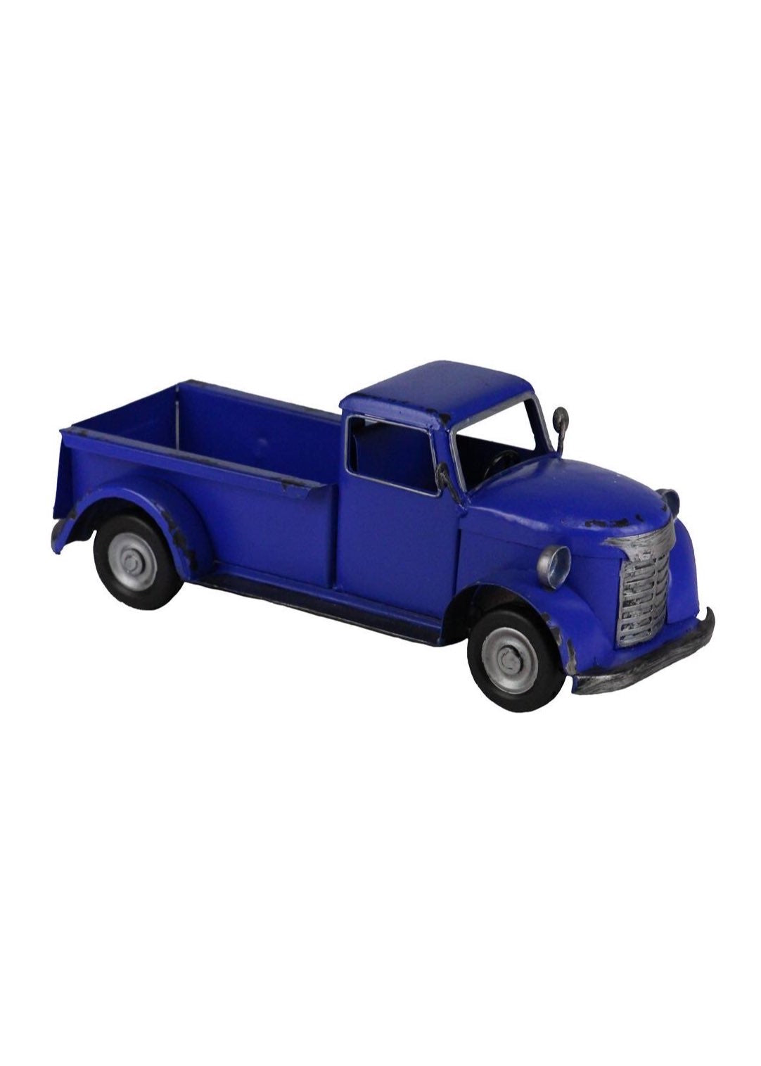 ITEM AM 039925- 10"X4" ANTIQUE ROYAL BLUE METAL TRUCK