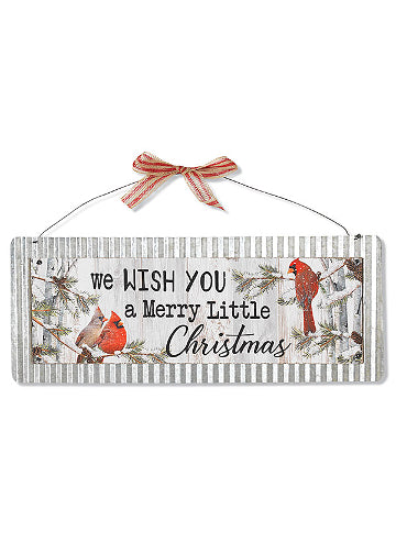 ITEM G2543630 - 20"L WOOD & METAL HOLIDAY SIGN WALL DECOR