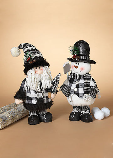 ITEM G2550830 - 18"H PLUSH HOLIDAY STANDING SNOWMAN OR SANTA