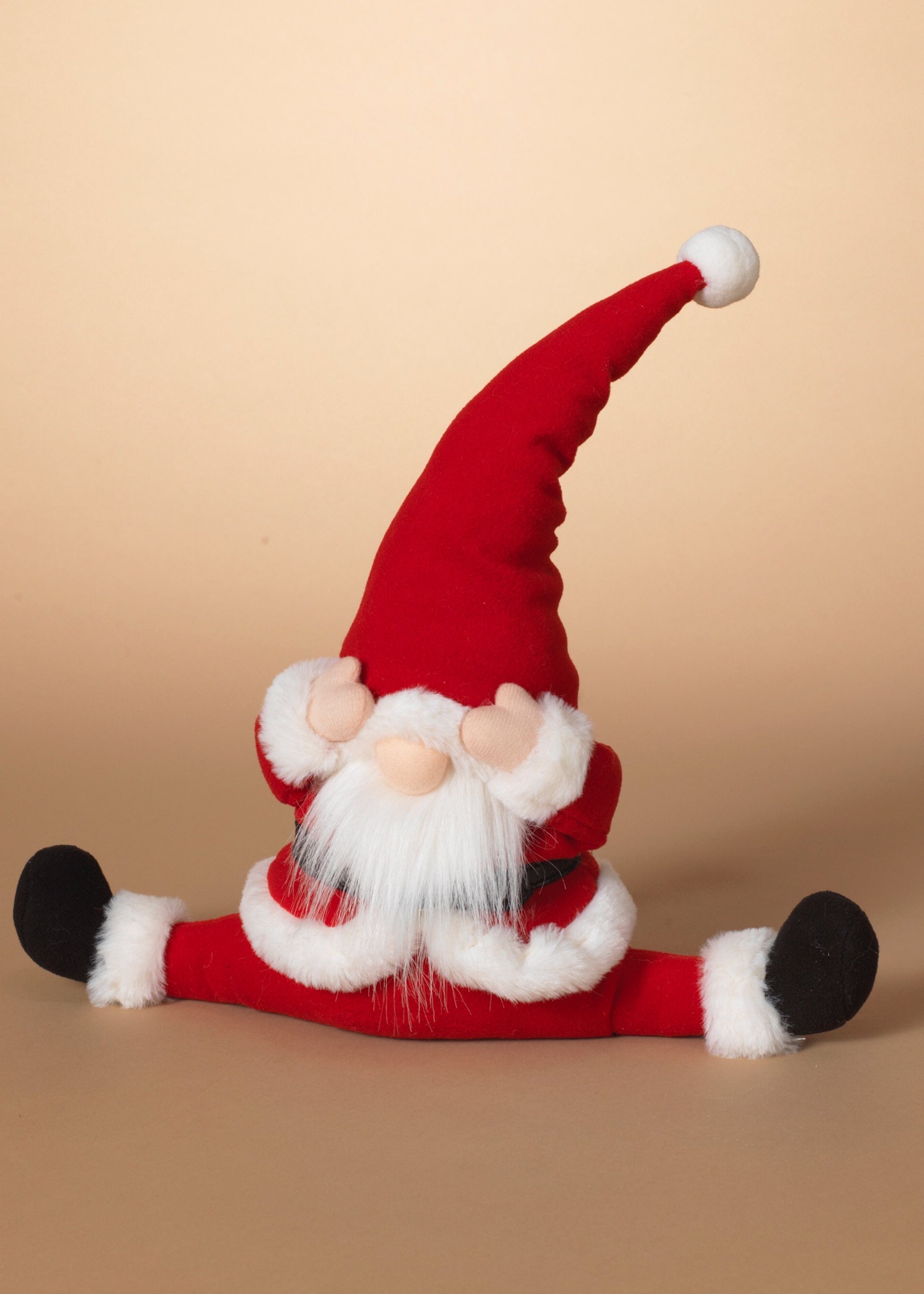 ITEM G2594010 - 12"H FABRIC HOLIDAY SANTA GNOME FIGURINE