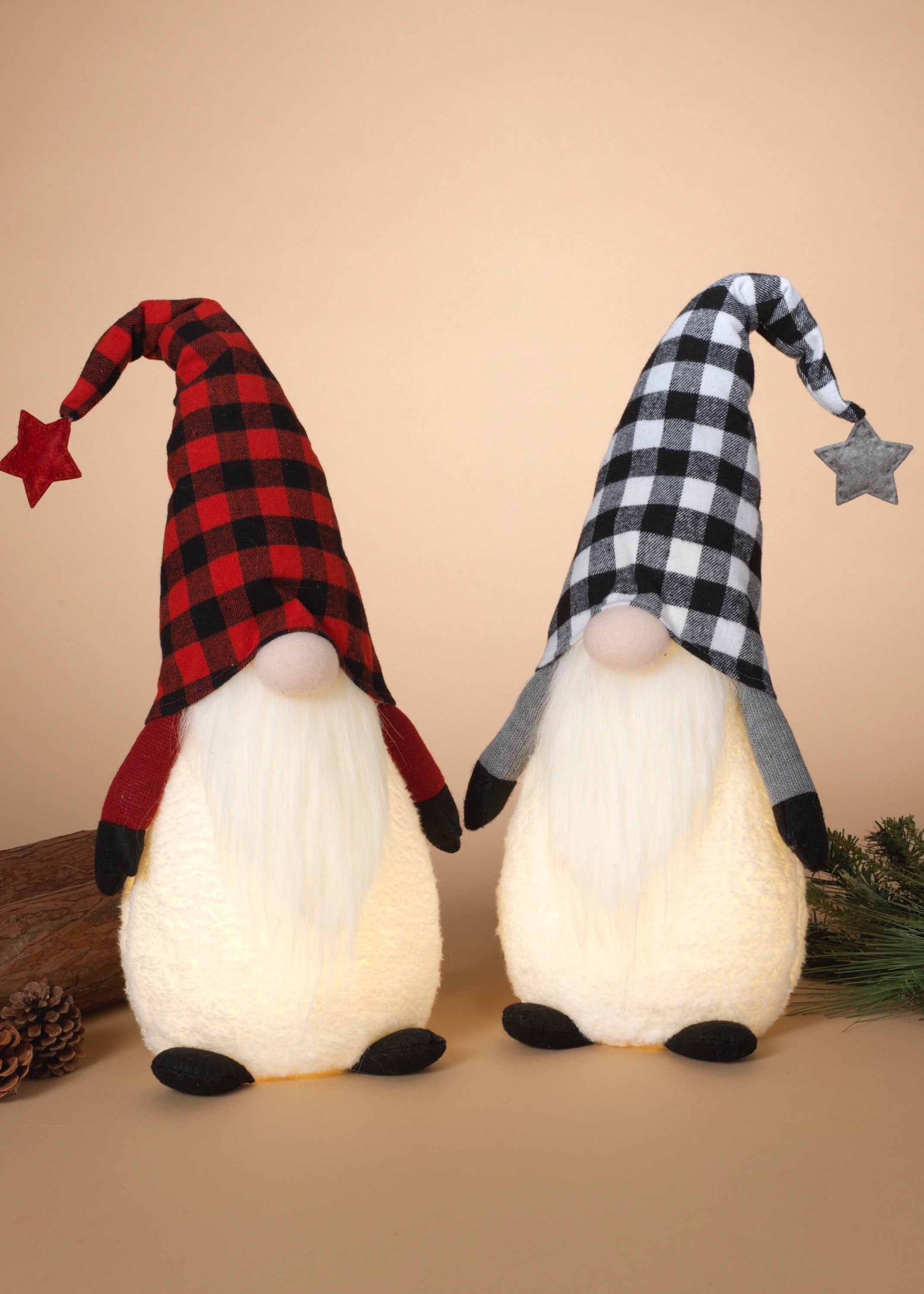 ITEM G2602170 - 25.5"H B/O LIGHTED PLUSH HOLIDAY GNOME