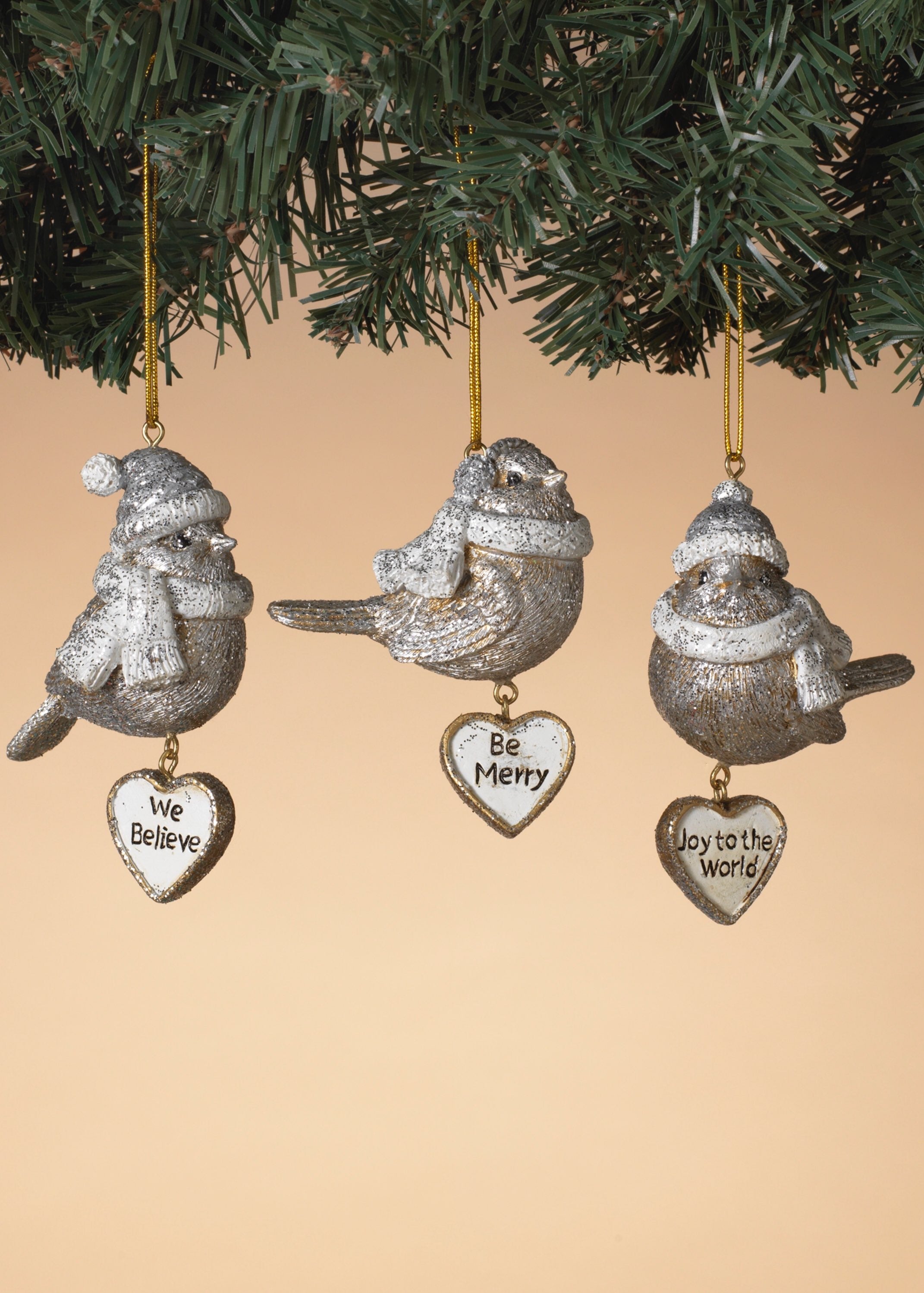 ITEM G2653600 - 3.5"H RESIN WINTER BIRD ORNAMENT