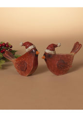 ITEM G2657340 - 5.3"L RESIN HOLIDAY CARDINAL WITH HAT