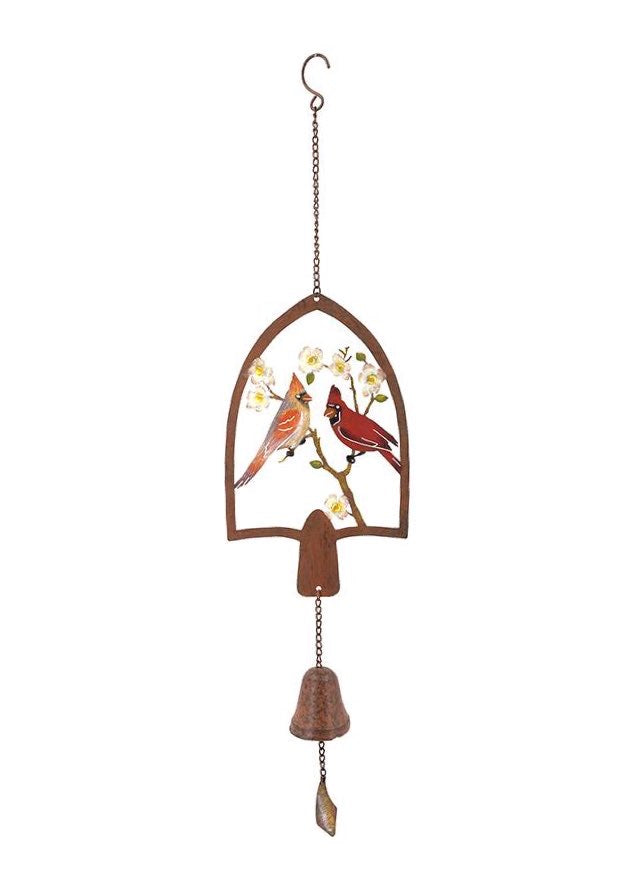 ITEM KOP 13377 - 29inX6.75in METAL CARDINAL BELL CHIME