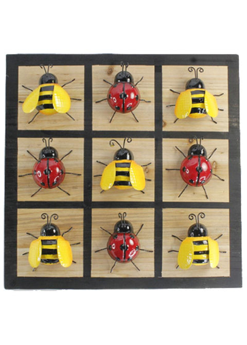 ITEM KOP 15363 - 13" BEE/LADYBUG TIC TAC TOE SET