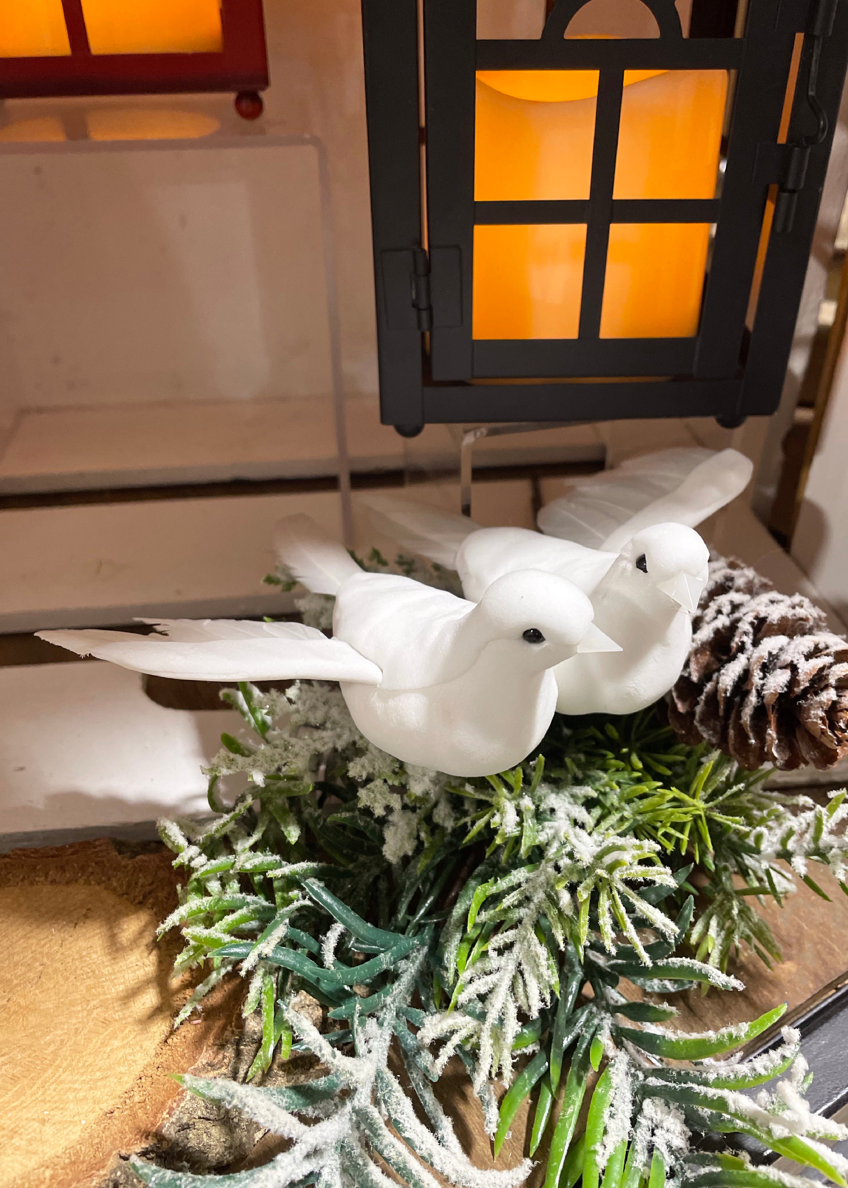 ITEM KOP 16801 - 5" DOVE PAIR WITH CLIP