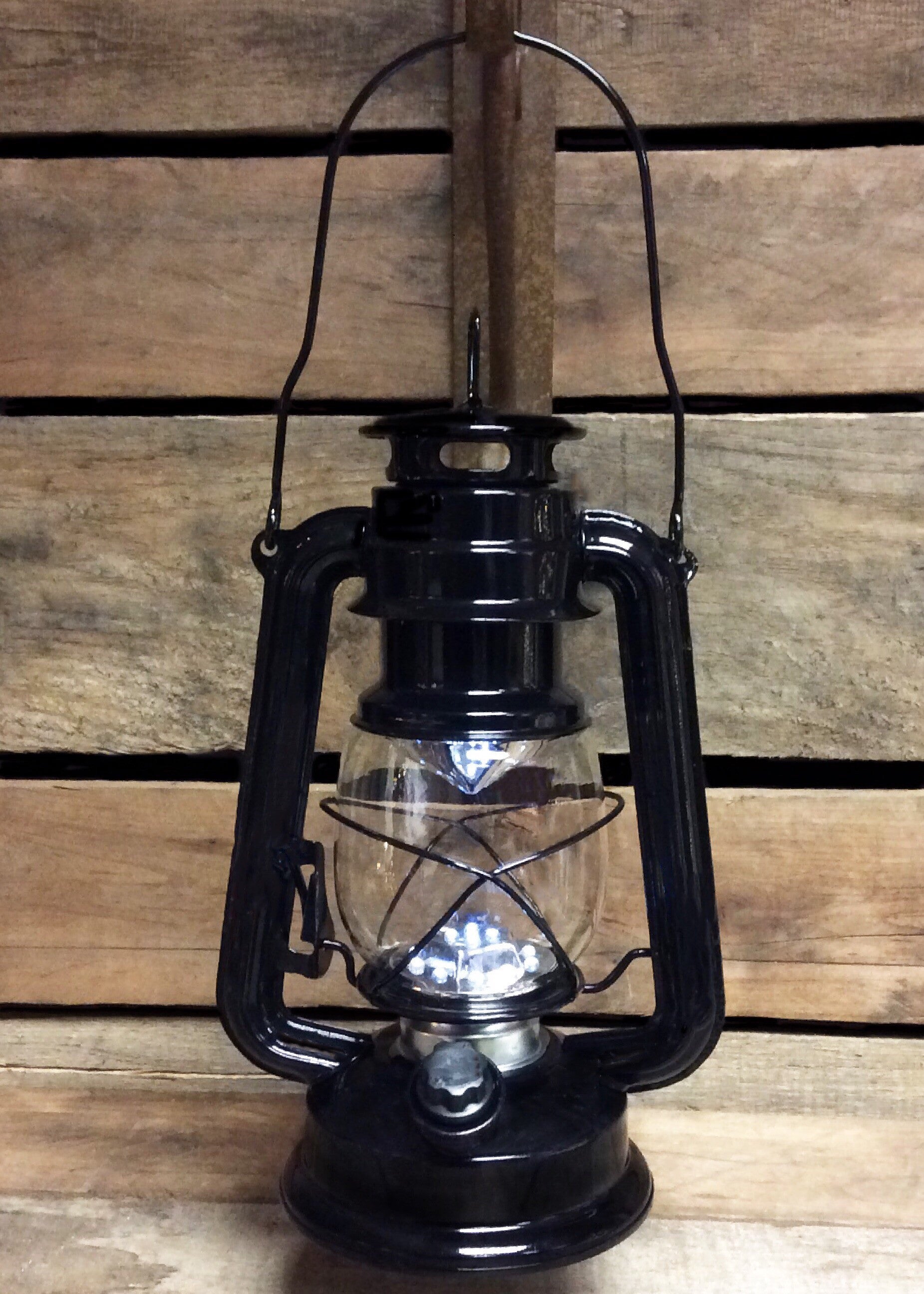 ITEM KOP 26901 - 9.75" BLACK LED METAL LANTERN