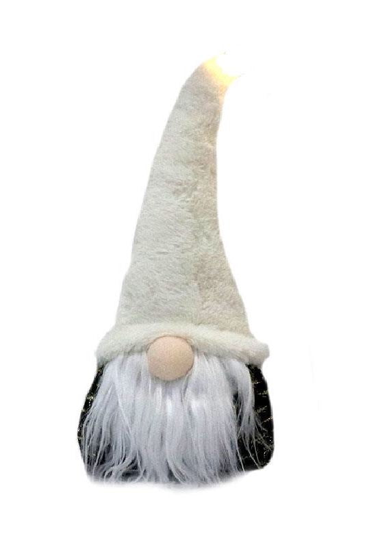 ITEM KOP 49269 - 7"X5"X13.5" LED GNOME BLACK & WHITE