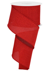 ITEM RG127924 - 2.5"X10YD RED ROYAL BURLAP WIRED RIBBON