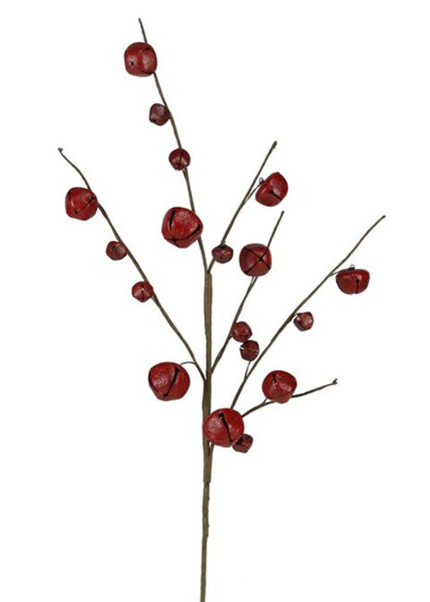 ITEM XC428750 - 18"L RED JINGLE BELL SPRAY