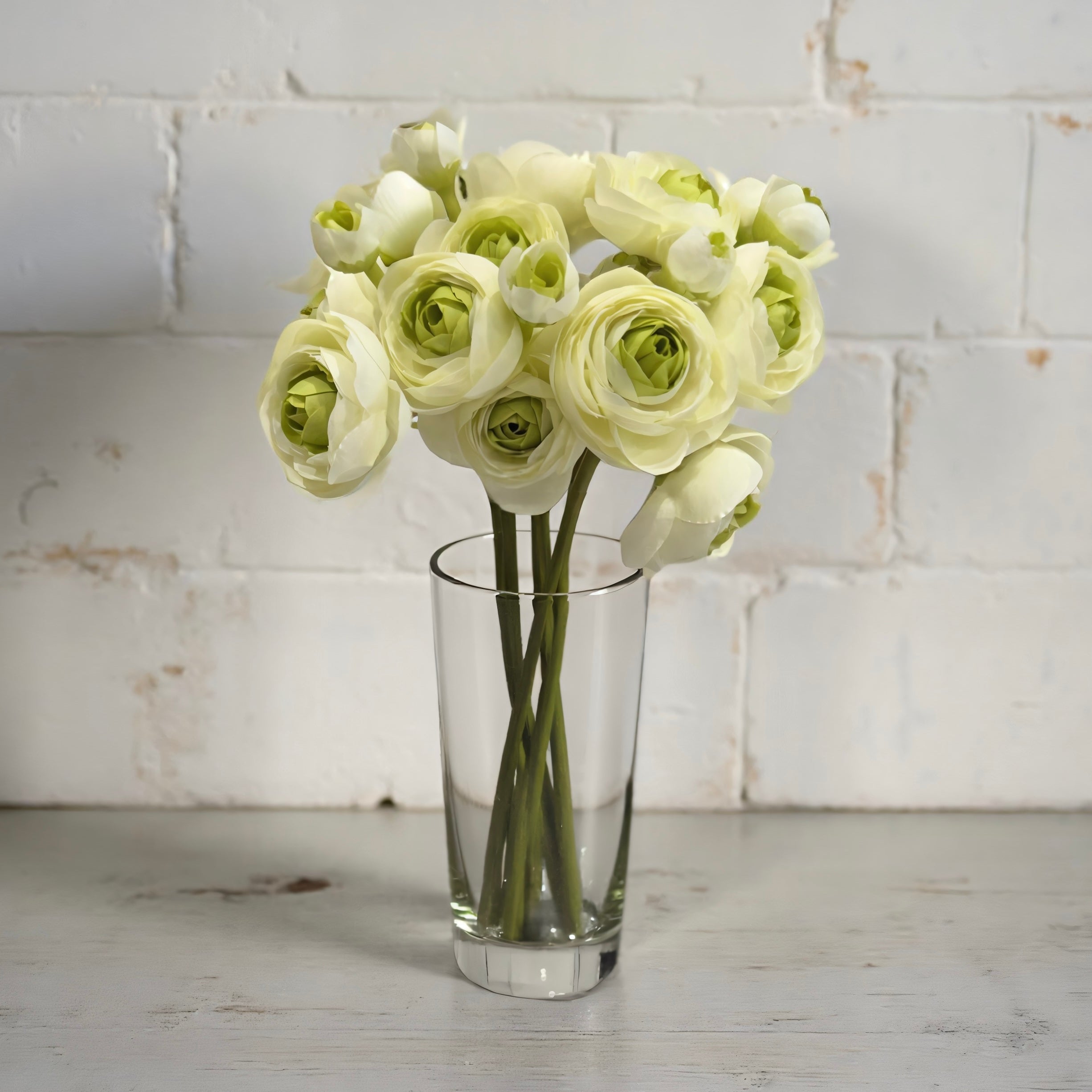 ITEM 00972 GR - 11" GREEN RANUNCULUS - 6 STEMS PER BUNDLE