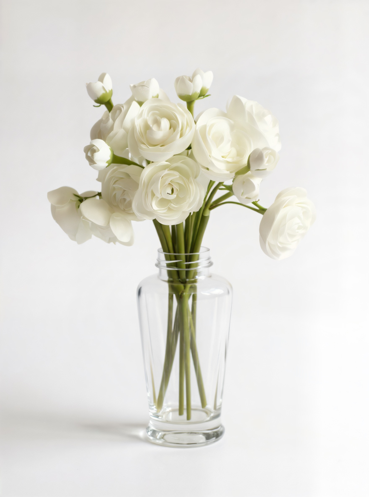 ITEM 00972 W - 11" WHITE RANUNCULUS - 6 STEMS PER BUNDLE