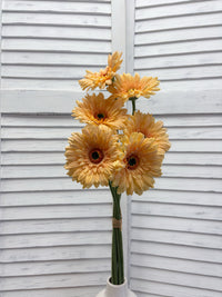 ITEM 00984 Y - 25" YELLOW FRESH TOUCH SINGLE GERBERA BUNDLE - 6 PER BUNDLE
