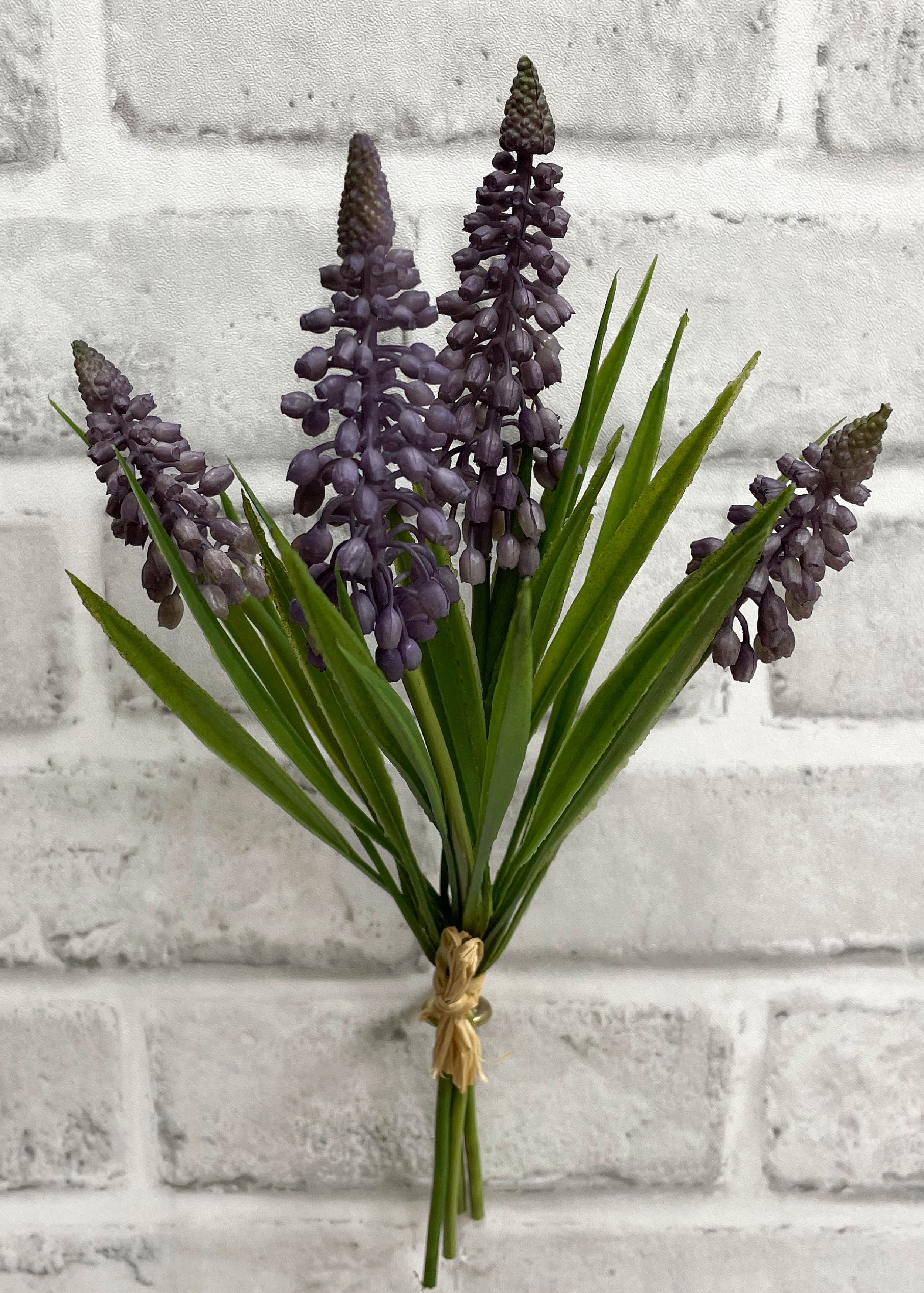 ITEM 00992 LV  - 10.5" LAVENDER MUSCARI BUNDLE X 4