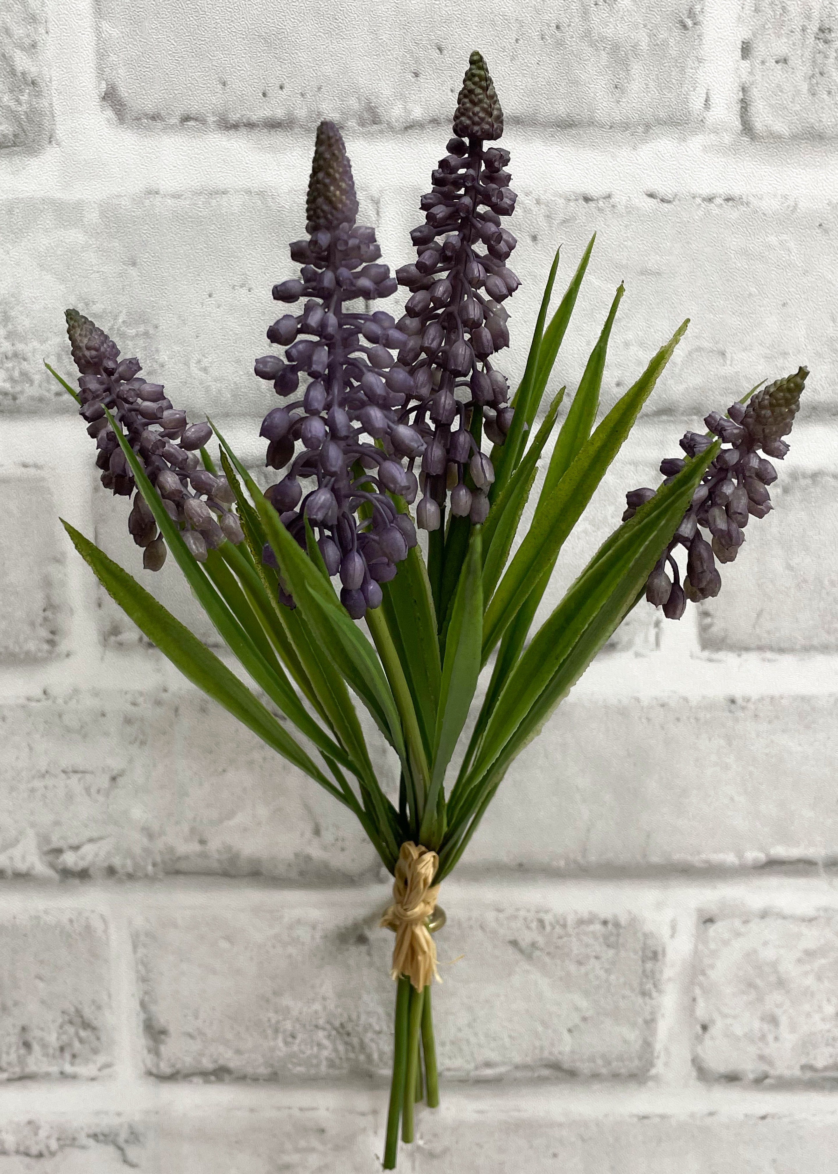 ITEM 00992 LV  - 10.5" LAVENDER MUSCARI BUNDLE X 4