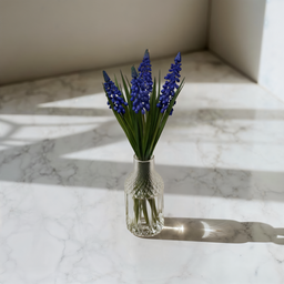 ITEM 00992 PUR - 10.5" PURPLE MUSCARI BUNDLE X 4