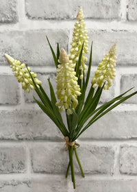 ITEM 00992 W - 10.5" WHITE MUSCARI BUNDLE X 4