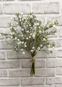 ITEM 00993 W - 14" WHITE BABY'S BREATH BUNDLE X 5