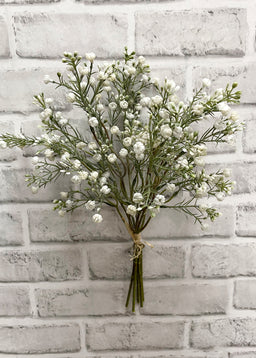 ITEM 00993 W - 14" WHITE BABY'S BREATH BUNDLE X 5