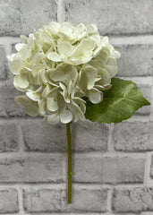 ITEM 01008 CMGR - 12" CREAM GREEN FRESH TOUCH HYDRANGEA STEM