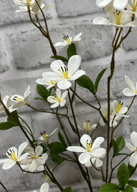 ITEM 01011 W - 27" WHITE PLUM FLOWER STEM