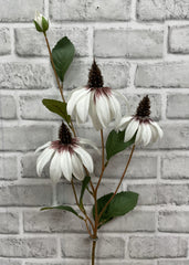 ITEM 01017 W - 36" WHITE CONE FLOWER STEM