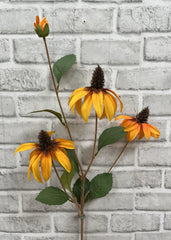 ITEM 01017 YO - 36" YELLOW ORANGE CONE FLOWER STEM