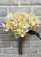 ITEM 01018 CM - 14" CREAM HYDRANGEA BUNDLE - 3 PIECES PER BUNDLE