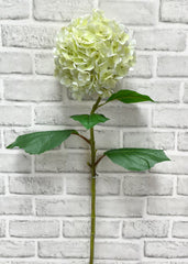 ITEM 01025 WGR  - 33" WHITE GREEN FRESH TOUCH LARGE HEAD HYDRANGEA SPRAY