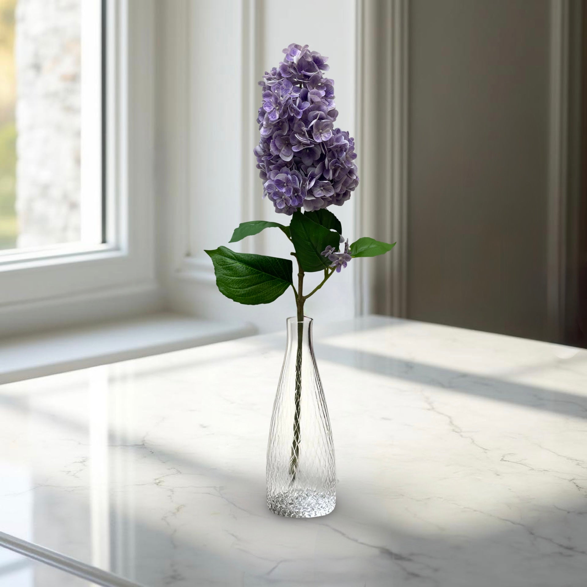 ITEM 01026 LV  - 33" LAVENDER FRESH TOUCH CONE HYDRANGEA SPRAY