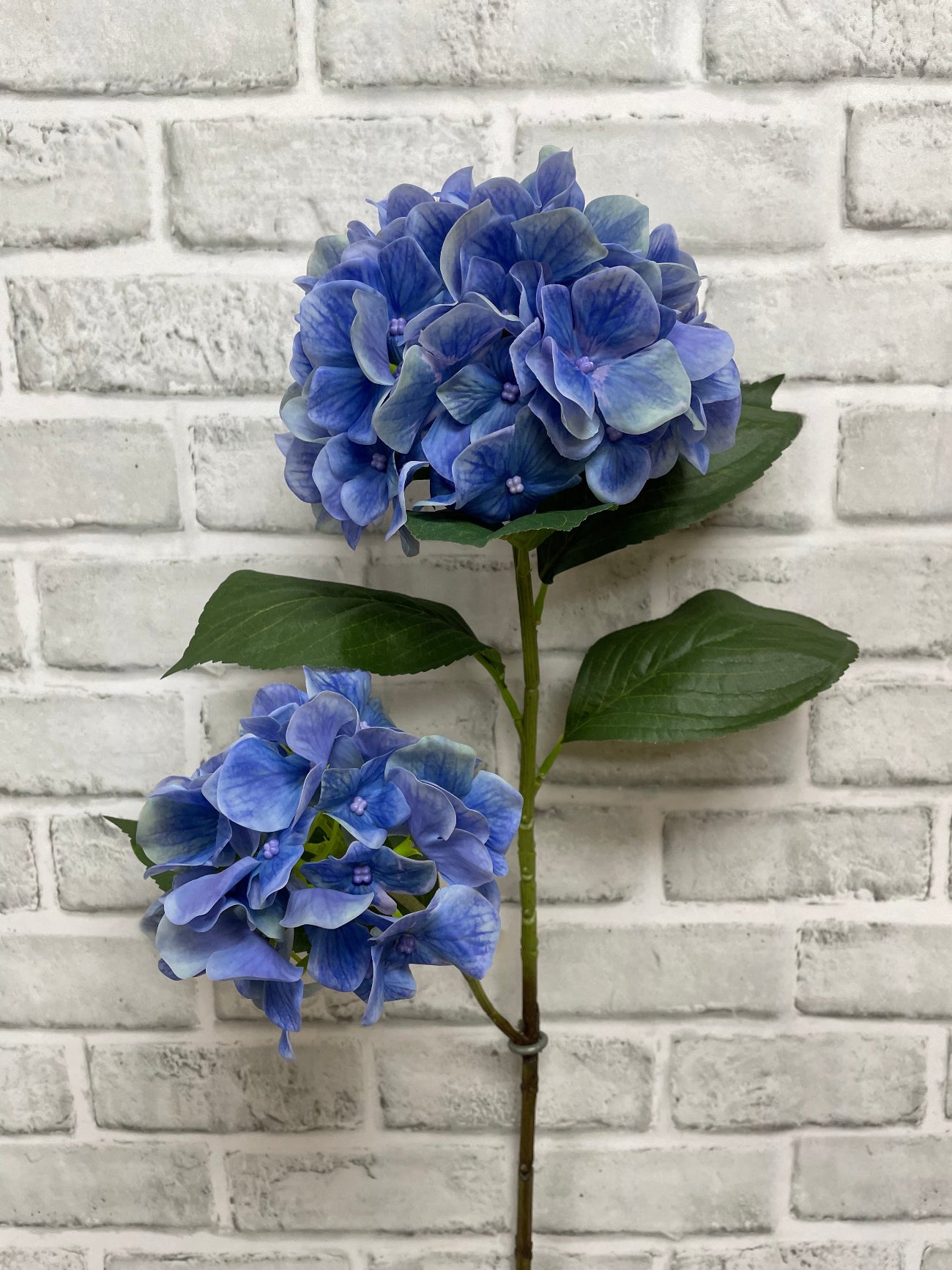 ITEM 01027 BL  - 32" FRESH TOUCH BLUE HYDRANGEA X 2 STEM