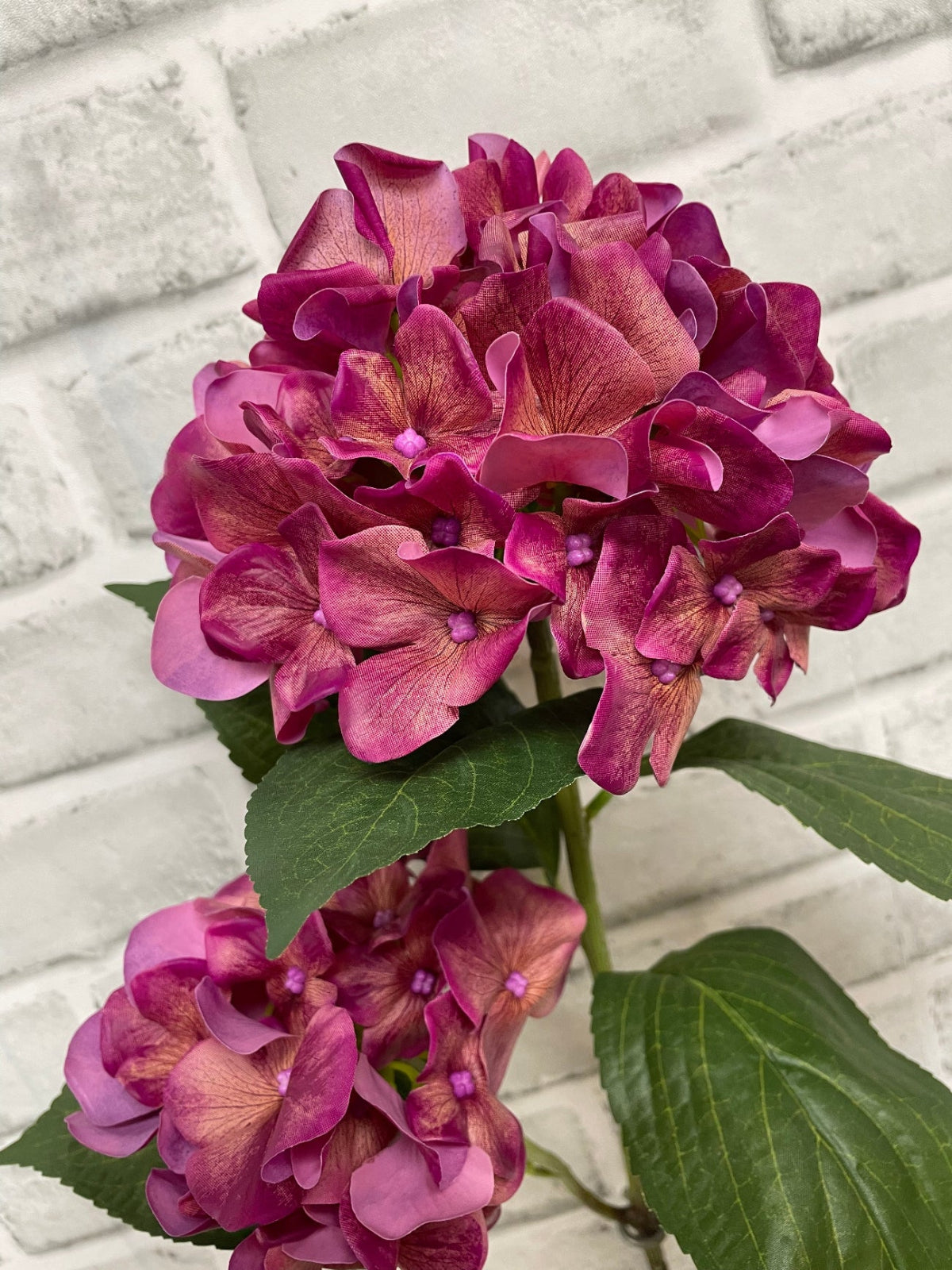 ITEM 01027 ROSE  - 32" FRESH TOUCH ROSE HYDRANGEA X 2 STEM